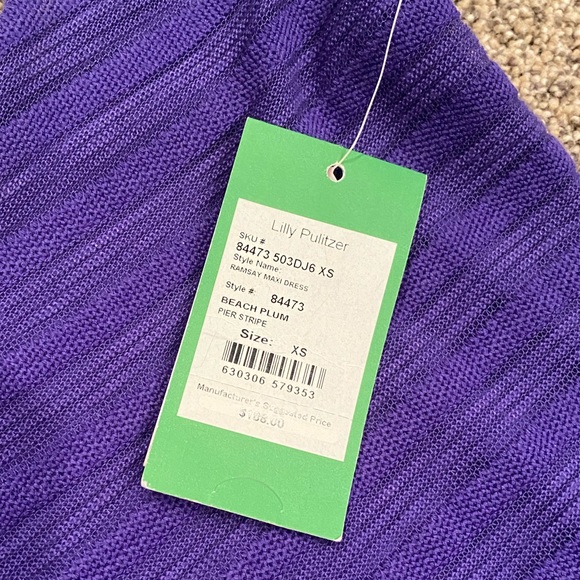 NWT Lilly Pulitzer Ramsey Maxi Dress XS Plum - Picture 3 of 5